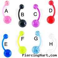 Flexible glitter belly ring, great for pregnant bellies!