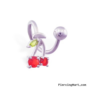 Twister barbell with cherries, 14 ga